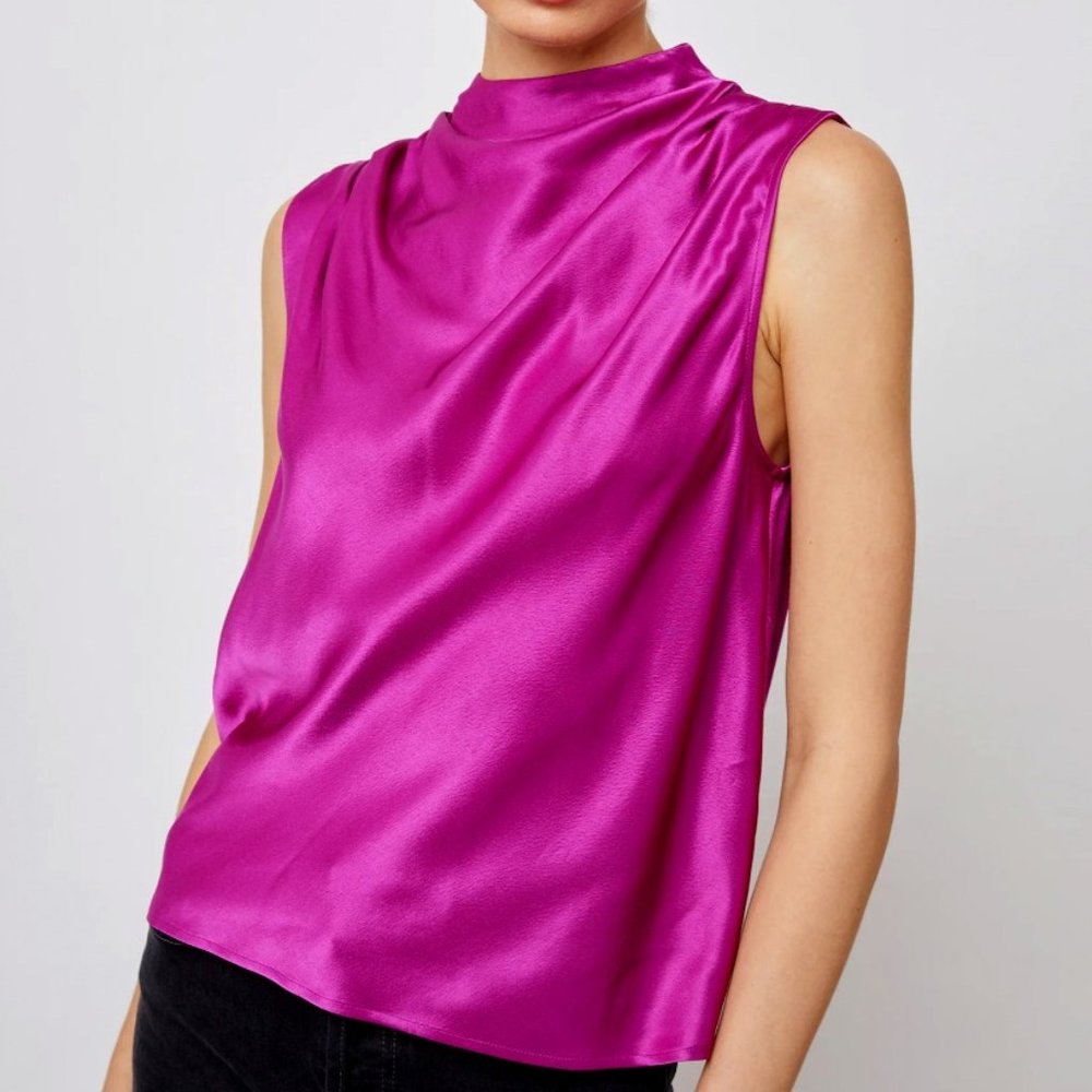 Rails Kaleen Top in Radiance Fuschia Size Large Silky Top